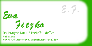 eva fitzko business card